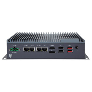 ARBOR SB-244-1J64 Fanless Computer with Intel Elkhart Lake J6412 CPU, 3x 2.5 GbE LAN, 1x GbE LAN, 4 GB memory, multiple I/O